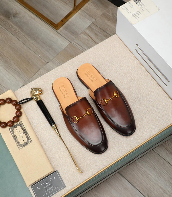 GG Men's Mule Brown Cowhide 111480