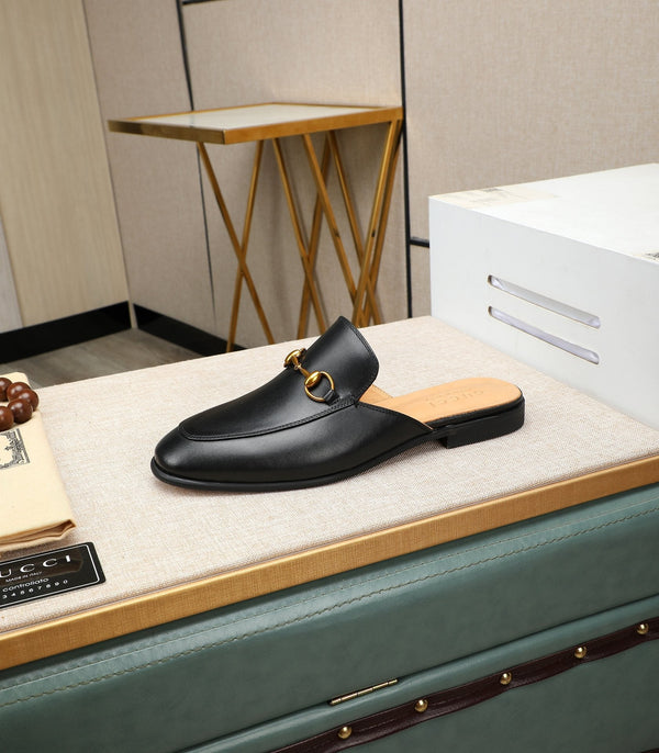 GG Men's Mule Black Cowhide 111481