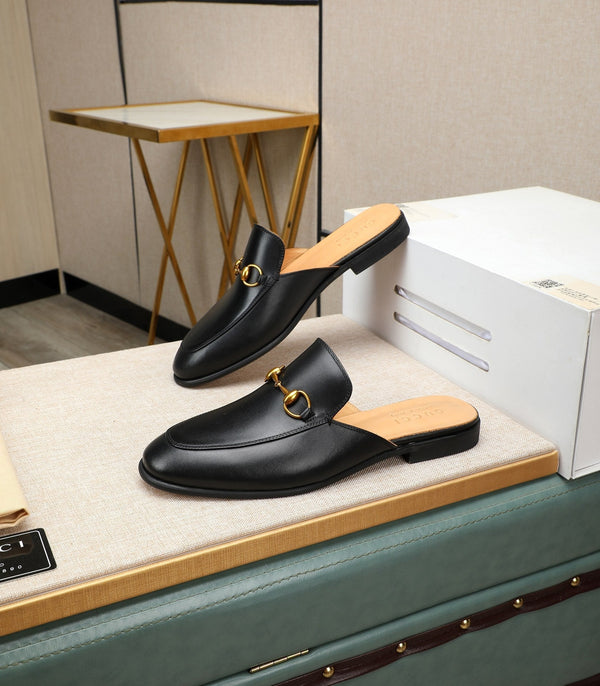 GG Men's Mule Black Cowhide 111481