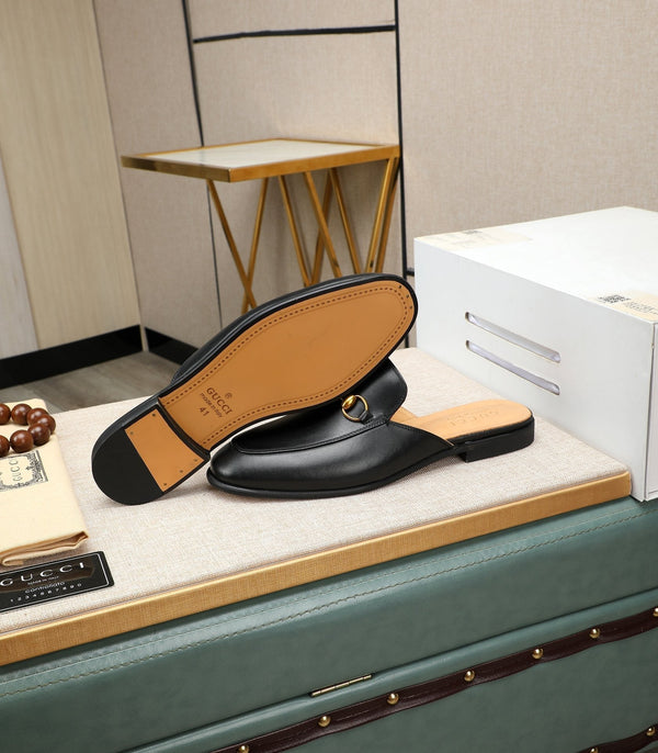 GG Men's Mule Black Cowhide 111481