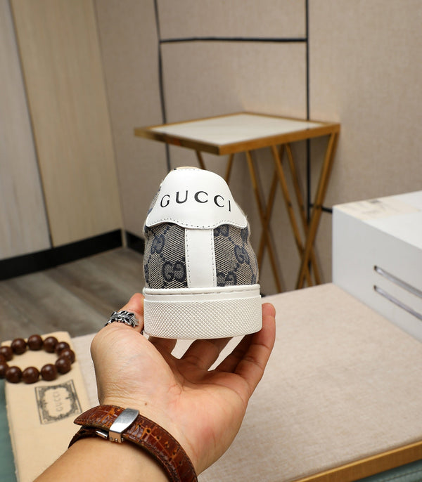 GG Men's Sneaker Grey Suede Canvas 487992