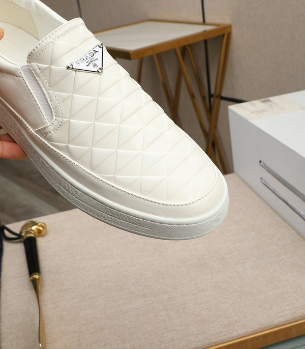 PRA LOAFER IN BEIGE CREAM EMBOSSED CALFSKIN