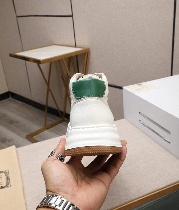 GG Men's Screener Sneaker White Cowhide 440159