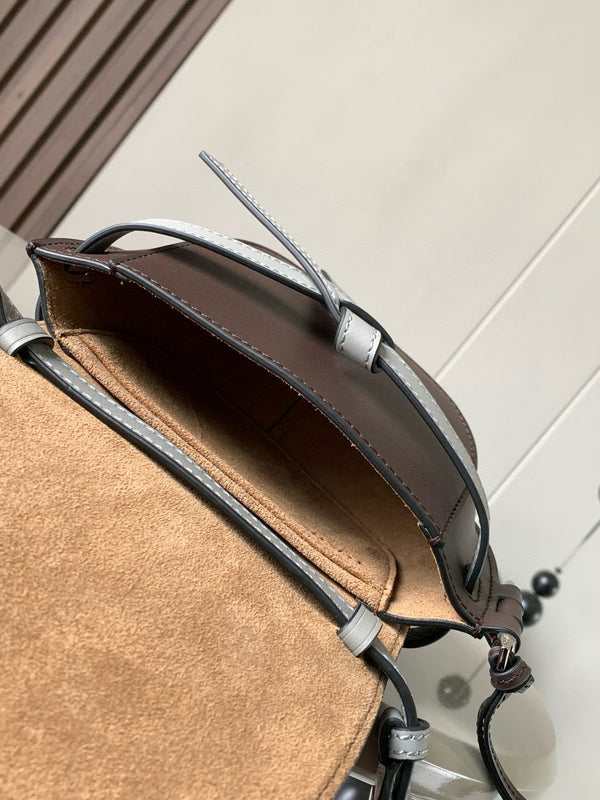 Loewe Mini Gate Dual Bag Light Grey Calfskin