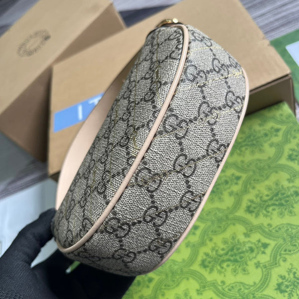 BORSA MINI OPHIDIA GG 20 IN TELA BEIGE KHAKI