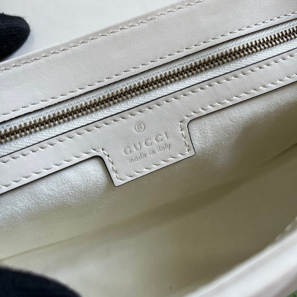 BORSA GG MARMONT MEDIUM 26 IN PELLE DI AGNELLO BIANCA