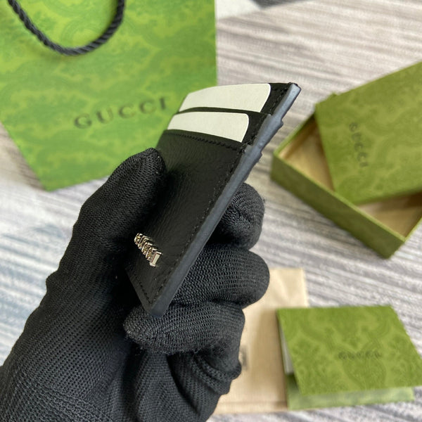 PORTA CARTE 10 IN PELLE DI VITELLO NERA