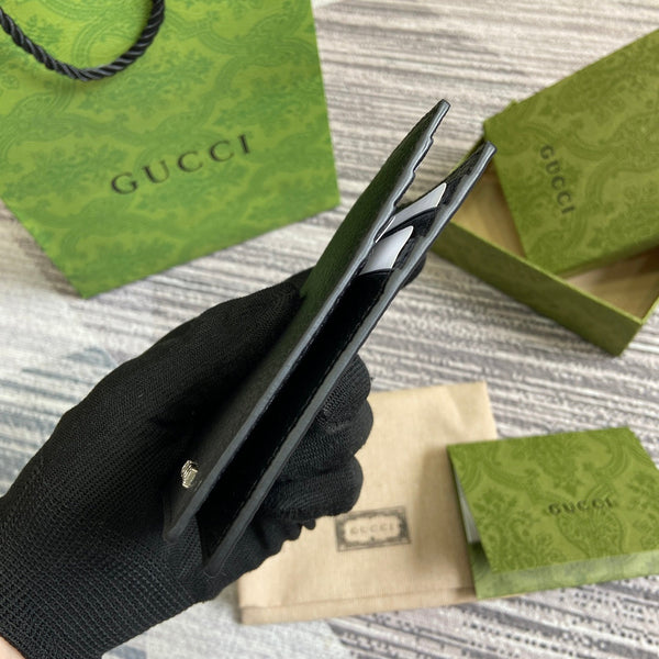 PORTA CARTE LUNGO 12 IN PELLE DI VITELLO NERA