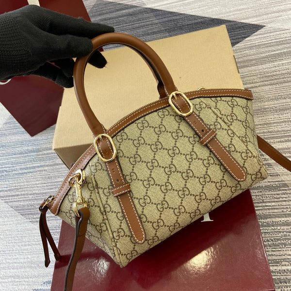 GG Padlock 31 Bag Beige Brown Canvas Leather 339644