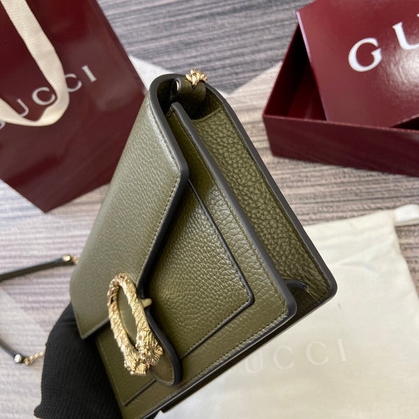 GG Dionysus Chain bag 20cm Green Grained Leather 339610