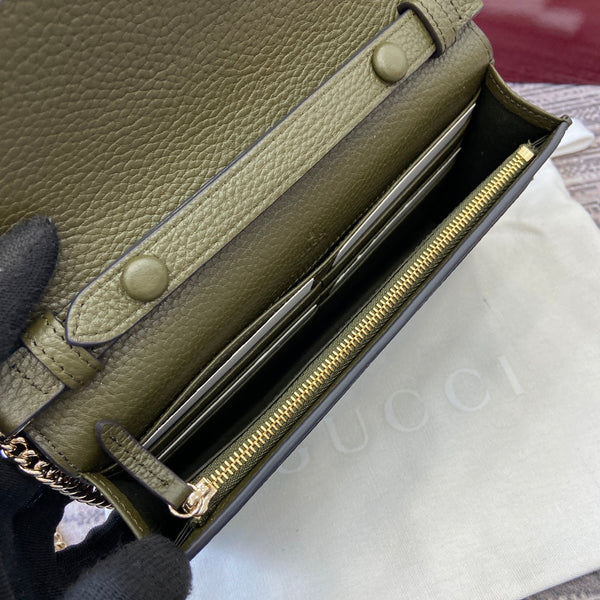 GG Dionysus Chain bag 20cm Green Grained Leather 339610