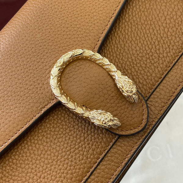 GG Dionysus Chain bag 20cm Brown Grained Leather