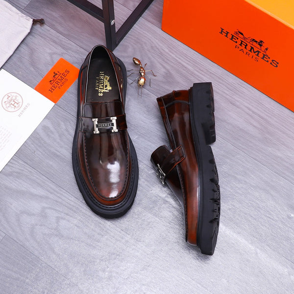 MOCASSINO HM GREGOIRE IN PELLE DI VITELLO LUCIDA COLOR VINO