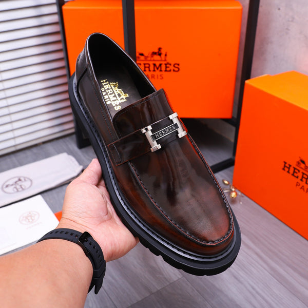 MOCASSINO HM GREGOIRE IN PELLE DI VITELLO LUCIDA COLOR VINO