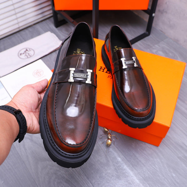 MOCASSINO HM GREGOIRE IN PELLE DI VITELLO LUCIDA COLOR VINO