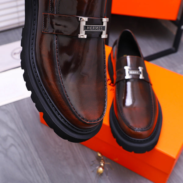 MOCASSINO HM GREGOIRE IN PELLE DI VITELLO LUCIDA COLOR VINO