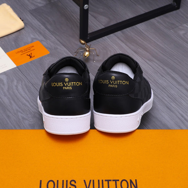 LV TRAINER SHOES IN BLACK DAMIER CALFSKIN