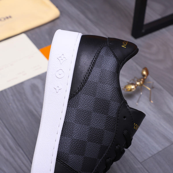 LV TRAINER SHOES IN BLACK DAMIER CALFSKIN