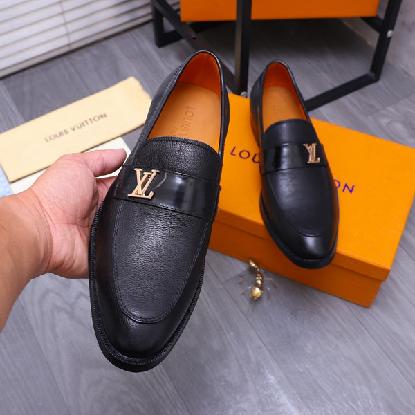 LV SAINT GERMAIN LOAFER BLACK GRAIN CALFSKIN