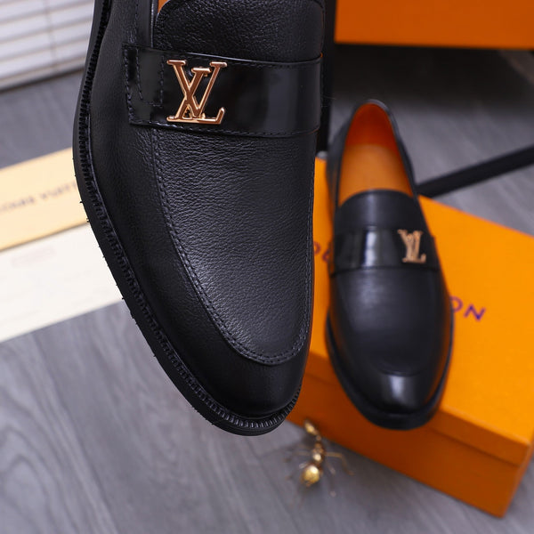 LV SAINT GERMAIN LOAFER BLACK GRAIN CALFSKIN