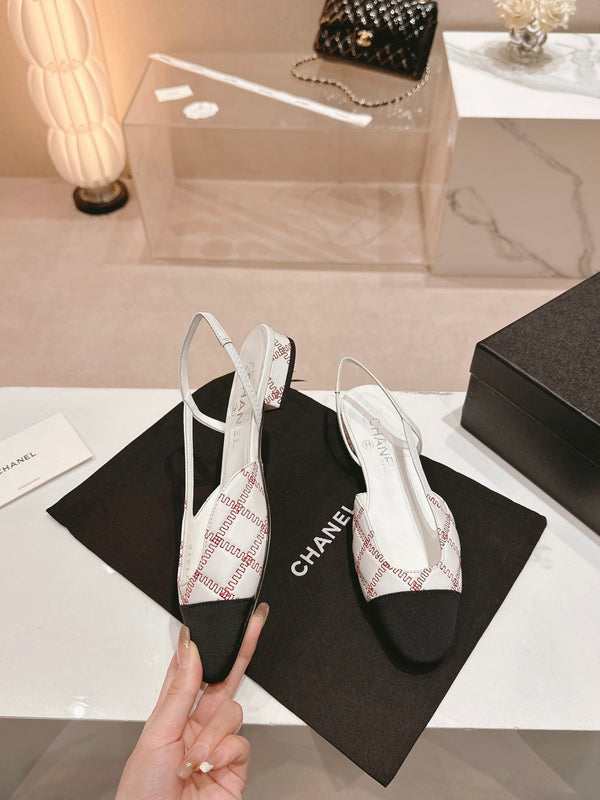 cc slingbacks 15 bianco rosso pelle di agnello ricamo grosgrain