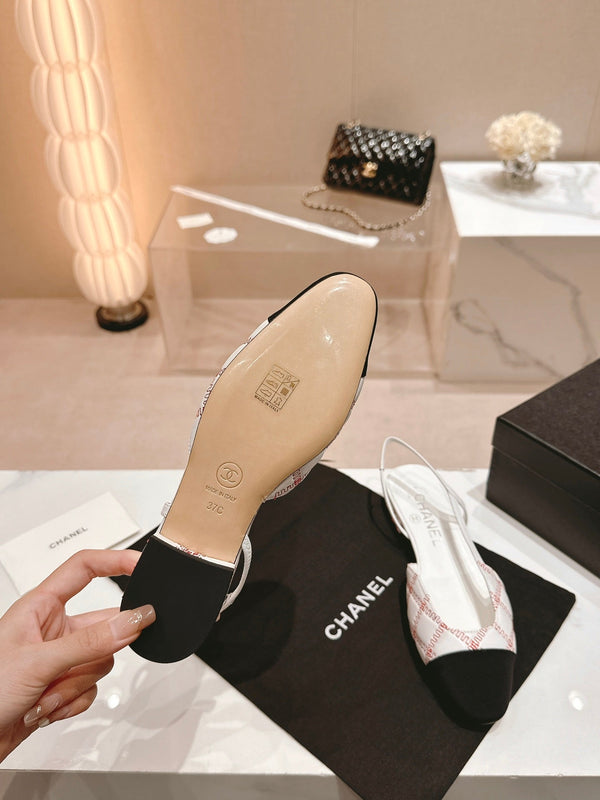 cc slingbacks 15 bianco rosso pelle di agnello ricamo grosgrain