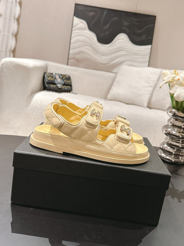 cc 25p dad sandal yellow leather 237560