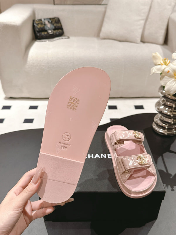 cc 25p dad mule sandal pink leather 237568