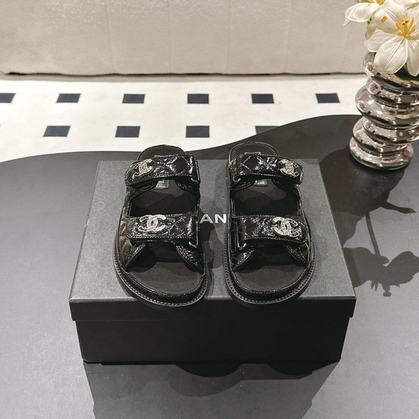 cc 25p dad mule sandal black leather 237571