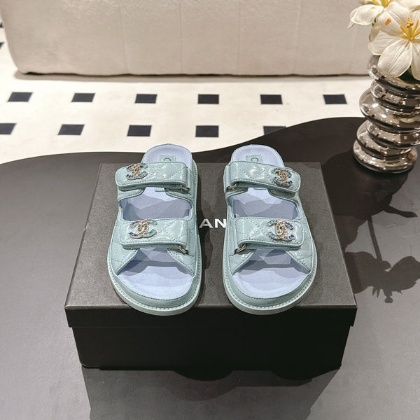 cc 25p dad mule sandal blue sky leather 237572