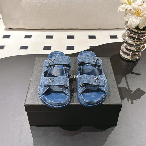cc 25p dad mule sandal blue denim 237573