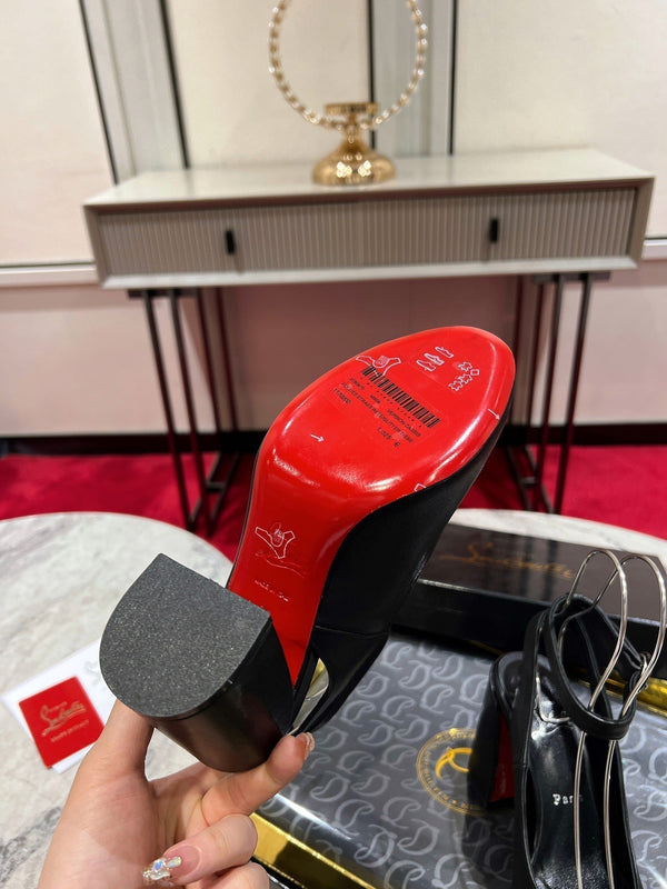 CL Miss Sab Sling Pumps 85mm Nappa Leather Black