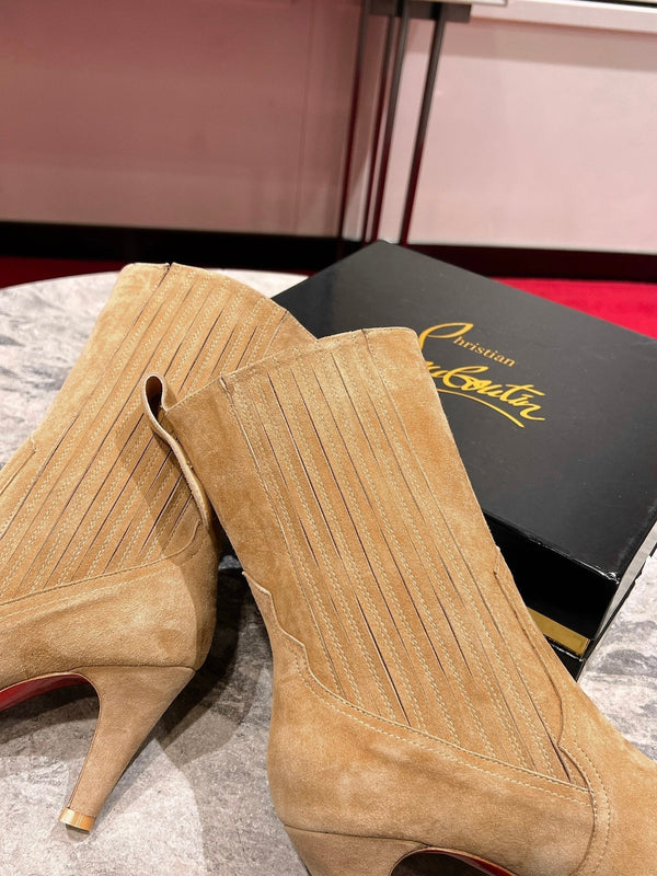 CL Santigag 85 Mm Low Boots Veau Velours Lionne