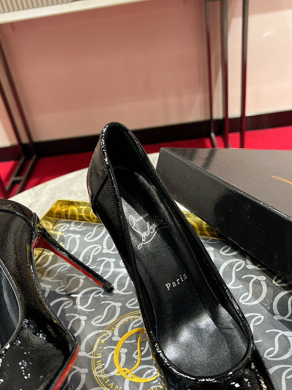 Cl Kate Pump Black Red Patent Calfskin