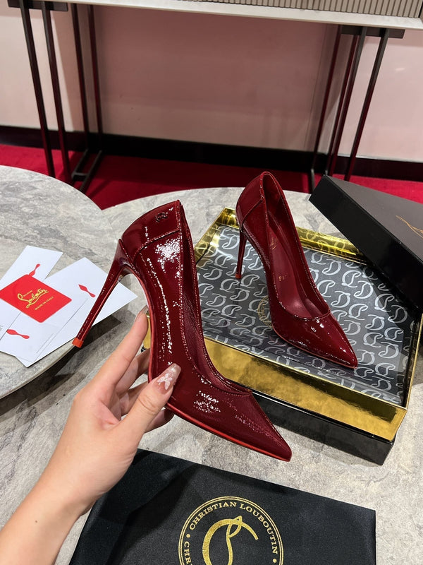 Cl Kate Pump Burgundy Patent Calfskin