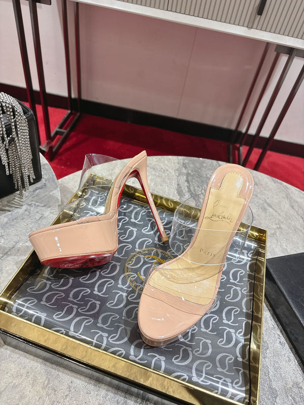 CL Just Nothing Alta 150mm Blush Patent Calfskin