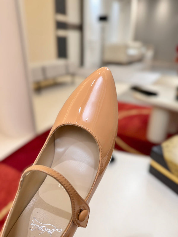 CL Pump 8.5cm Beige Patent Leather 825372