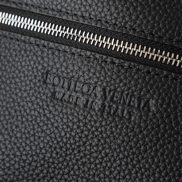 BORSA A TRACOLLA BV 25S DIAGO 25,5 IN PELLE DI BUCCIONE NERA