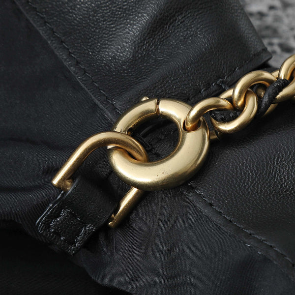 BV Dustbag Notte 33cm With Chain Black Calfskin HW