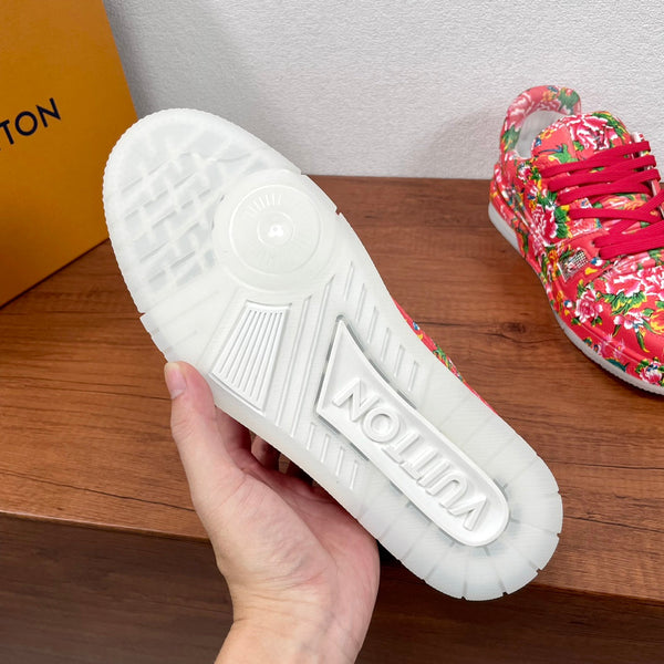 LV TRAINER RED PATTERN MONOGRAM CALFSKIN