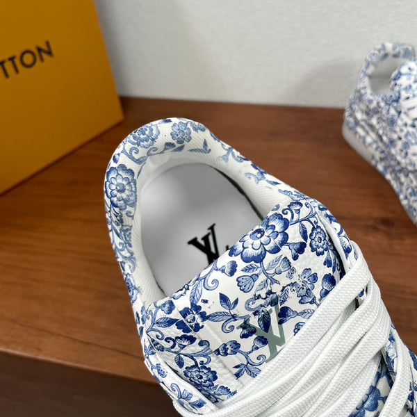 LV TRAINER BLUE MIX WHITE MONOGRAM CALFSKIN
