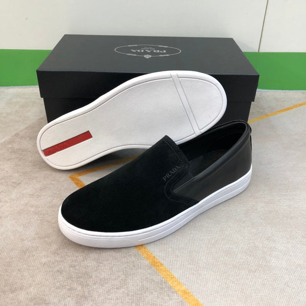 PRA LOAFER IN BLACK SUEDE AND CALFSKIN