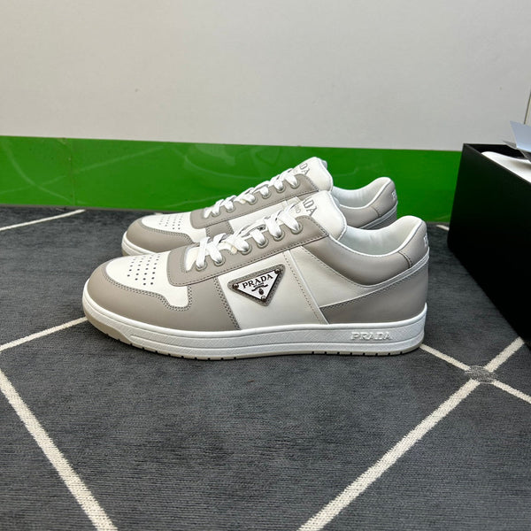 PRA DOWNTOWN WHITE MIX GREY LEATHER SNEAKER