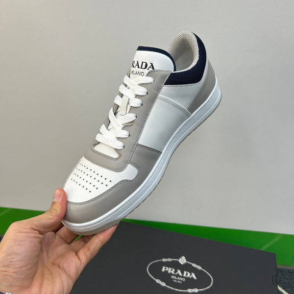 PRA DOWNTOWN WHITE MIX GREY AND BLACK LEATHER SNEAKER