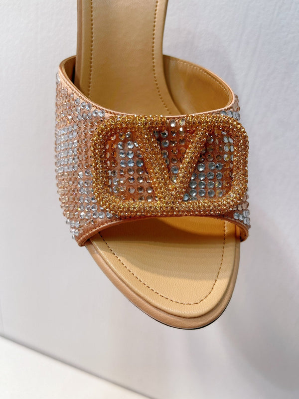 VT High Heeled Sandals Marigold Sheepskin 292833