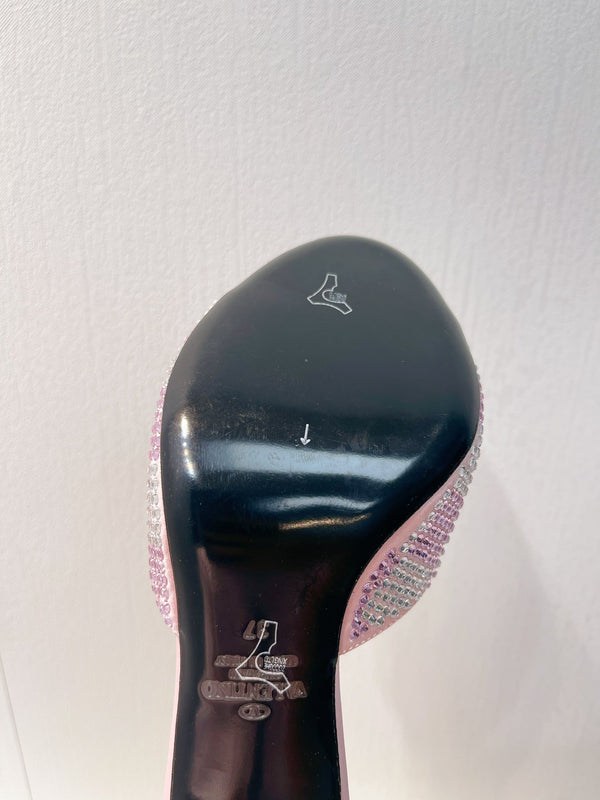 VT High Heeled Sandals Pink Sheepskin 292834