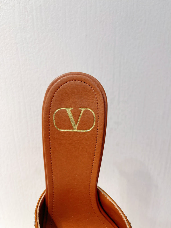 VT High Heeled Sandals Russet Sheepskin 292837