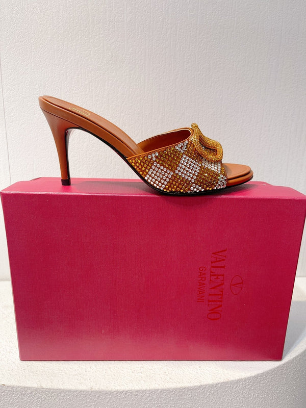 VT High Heeled Sandals Russet Sheepskin 292837