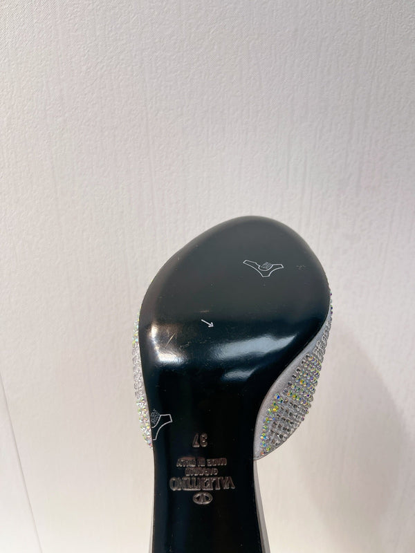 VT High Heeled Sandals Silver Sheepskin 292844