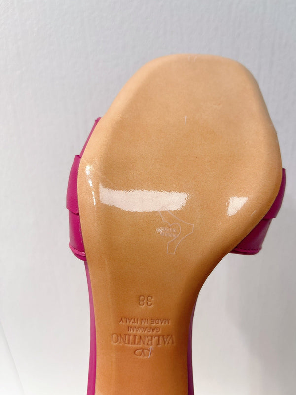 VT Leather Mules Pink Cowhide 292876